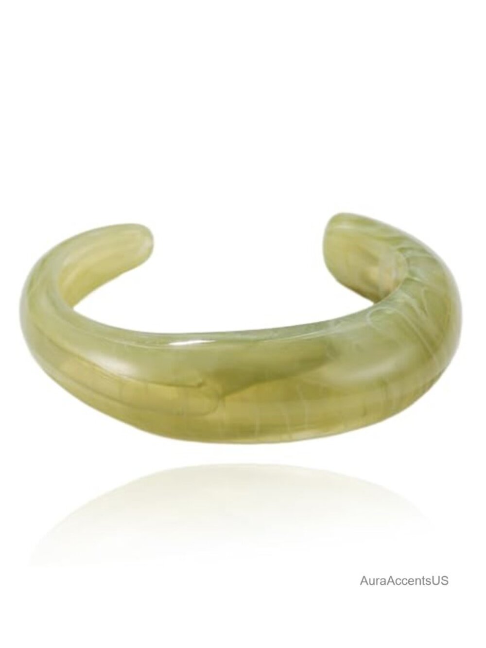 Chunky Acrylic Resin Irregular Bangle Bracelet Adjustable Y2K Statement